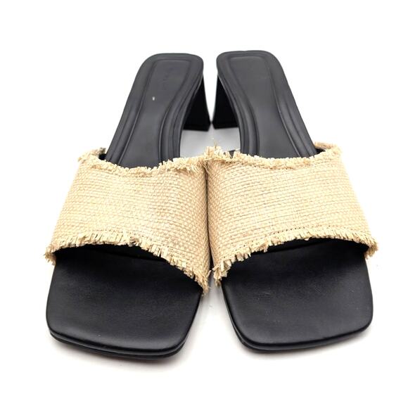 Open Edit Jaydin Block Heel Sandals Open Toe Women's Black Size US12M EU42.5 - Picture 13 of 13